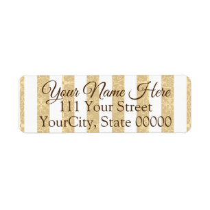 Gold & White Stripes Elegant