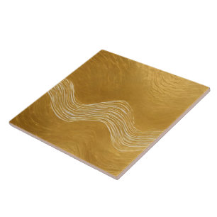 Gold White Vintage Art Deco Trendy Collection Tile
