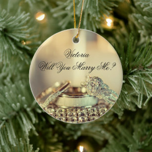 Will You Marry Me Christmas Tree Decorations Ornaments Zazzle UK