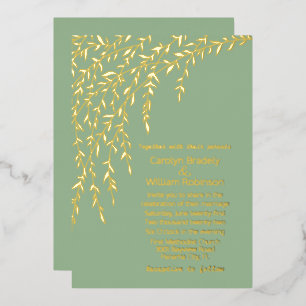 Gold Willows Light Sage Green Wedding