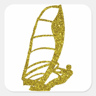 Gold Windsurfen Sticker