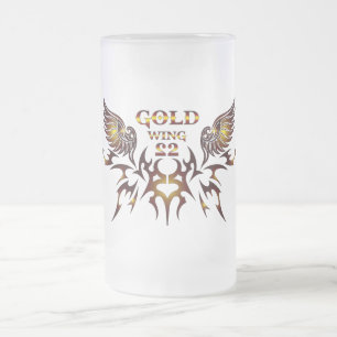 Gold Wing-2 Beer Glass Frosted Glass Beer Mug