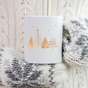 Gold Winter Pines  Coffee Mug