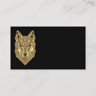 Gold Wolf Business Cards
