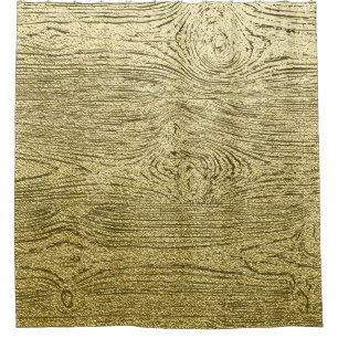 Gold Wood Glitter Texture Background Shower Curtain