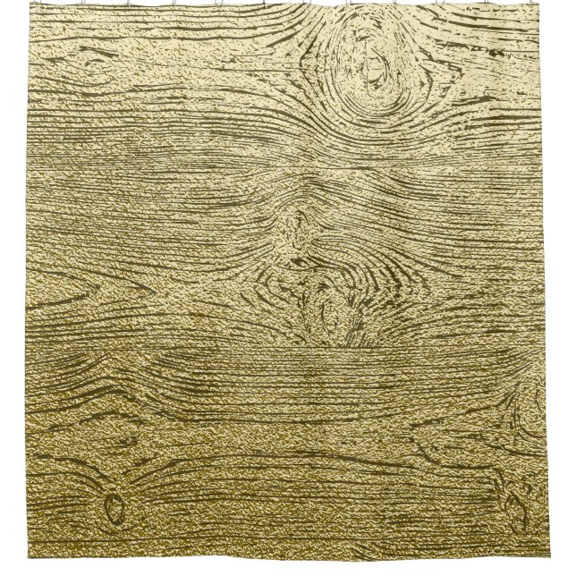 Gold Wood Glitter Texture Background Shower Curtain (Front)