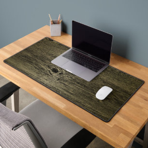Gold Wood Grain Desk Mat
