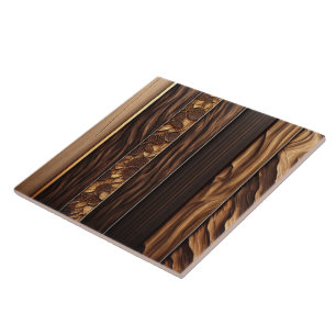Gold Wood Modern Art Lamperia Collection Tile