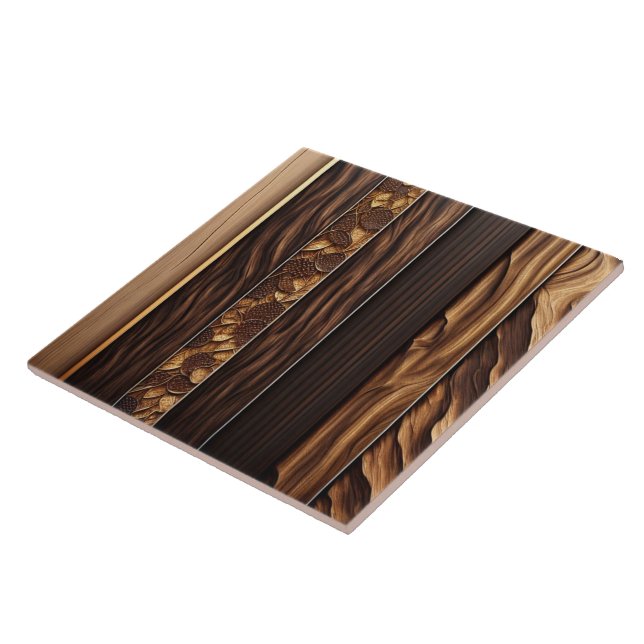 Gold Wood Modern Art Lamperia Collection Tile (Side)