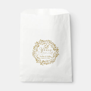 Gold Wreath 50 Years 50th Wedding Anniversary Favour Bags