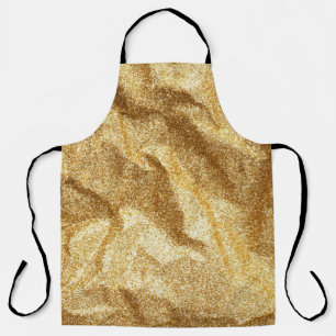 Gold wrinkled paper texture abstract background.go apron