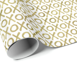 Gold XOXO Wrapping Paper
