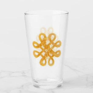 GOLD YARN CELTIC KNOT Pint Drinking Glass