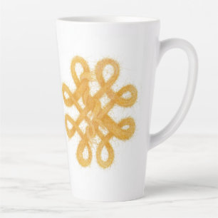 GOLD YARN CELTIC KNOT Tall Latte Mug