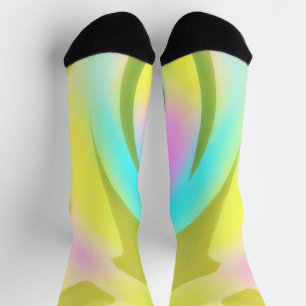 Gold Yellow Abstract Art Fun Socks
