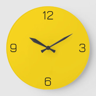 Gold Yellow FFD700 Colour with Add Your Name Optio Large Clock