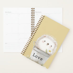 Gold Yellow Garden Hedgehog Daisy Flower Planner