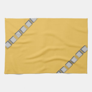 Gold Yellow Grey Modern Kitchen Dish Towels 4