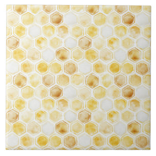 Gold Yellow Honeycomb   Tile