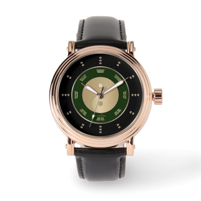 Gold Yin Yang Luxury Watch (Front)