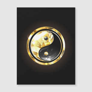 Gold Yin Yang on black