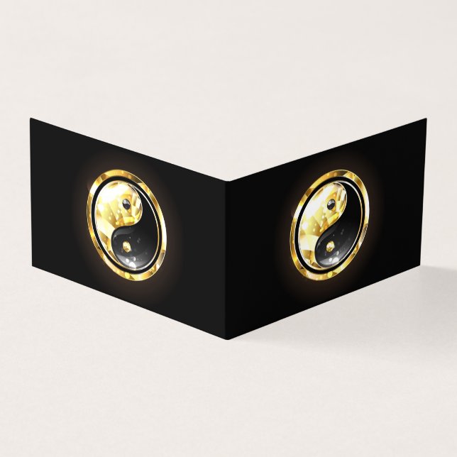 Gold Yin Yang on black (Outside)