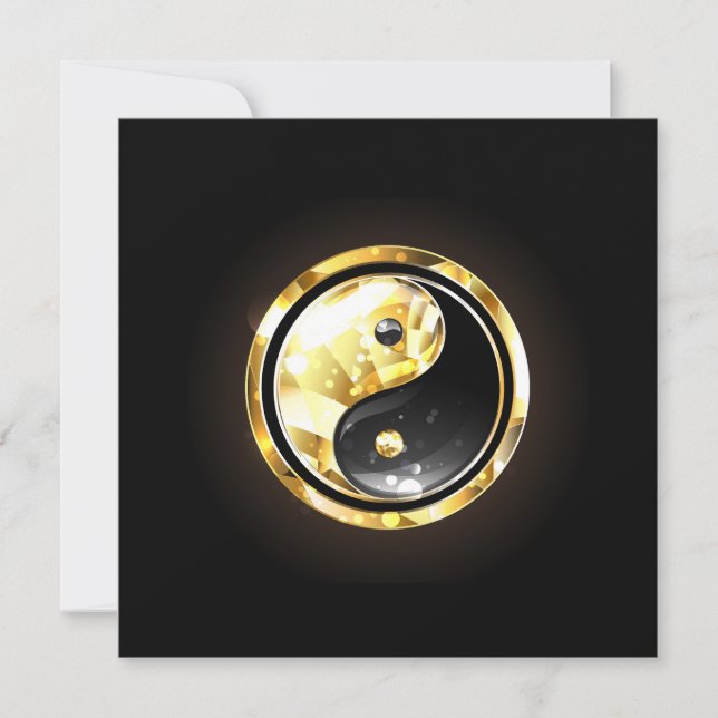Gold Yin Yang on black Card (Front)