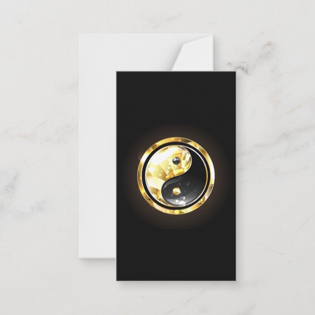 Gold Yin Yang on black Card (Front)