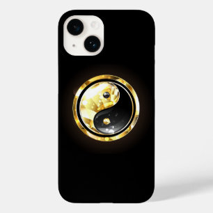 Gold Yin Yang on black Case-Mate iPhone 14 Case