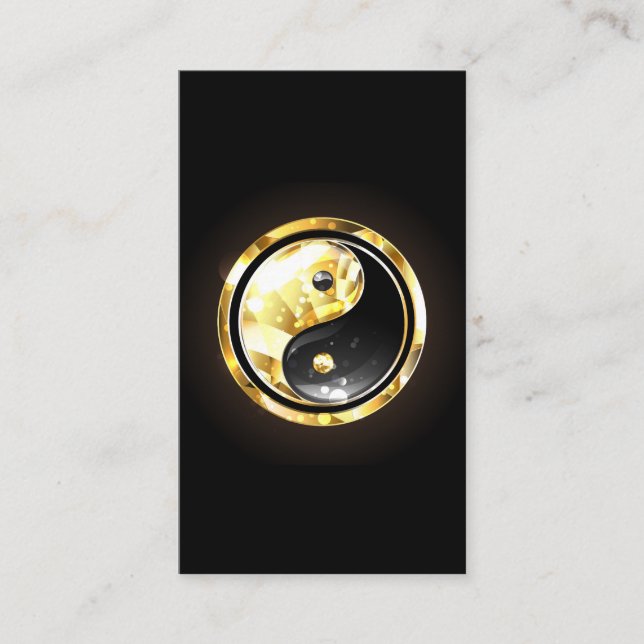 Gold Yin Yang on black Enclosure Card (Front)