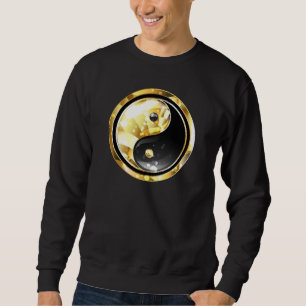 Gold Yin Yang on black Sweatshirt