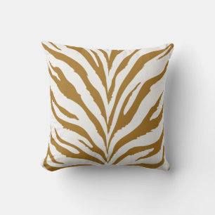 Gold Zebra Pattern Cushion