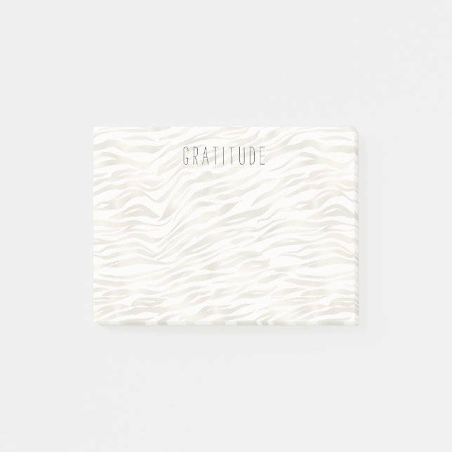Gold Zebra Print Post-it Notes (Front)