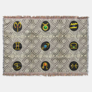 Zodiac signs Throw Blanket by ArcaneRain