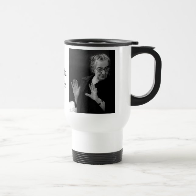 Golda Meir, Israeli Prime Minister Travel Mug (Right)