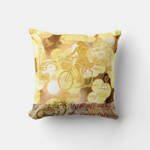 GoldAmsterdam Abstract Romantic Vintage StreetRide Cushion