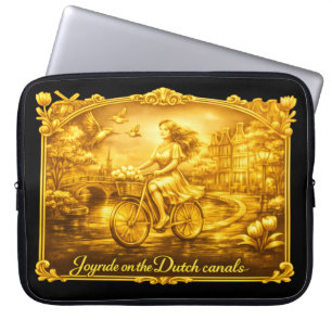 GoldAmsterdam Abstract Romantic Vintage StreetRide Laptop Sleeve