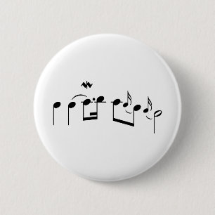 Goldberg Variations first measures Bach 6 Cm Round Badge