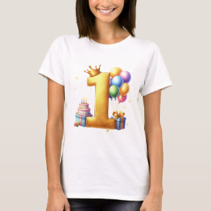 Golden 1st Birthday T-Shirt