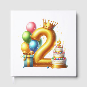 Golden 2nd Birthday Guest Book