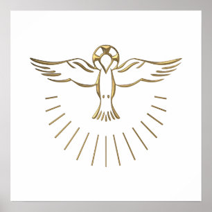 Golden "3-D" Ascent of The Holy Spirit Poster