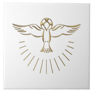 Golden "3-D" Ascent of The Holy Spirit Tile