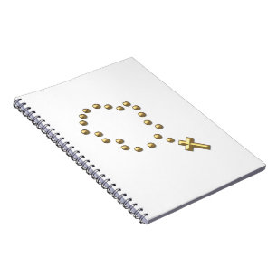 Golden "3-D" Chaplet or Rosary Notebook