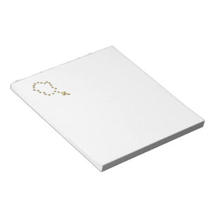 Golden "3-D" Chaplet or Rosary Notepad
