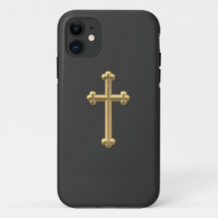 Golden "3-D" Cross 2 iPhone 11 Case