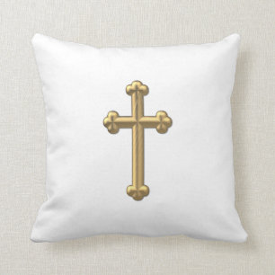 Golden "3-D" Cross 2 Cushion