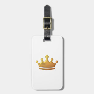Golden "3-D" Crown Luggage Tag