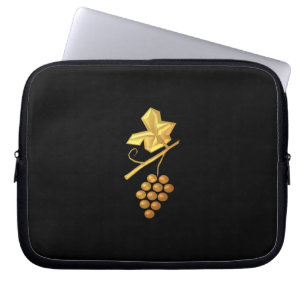 Golden "3-D" Grapes Laptop Sleeve
