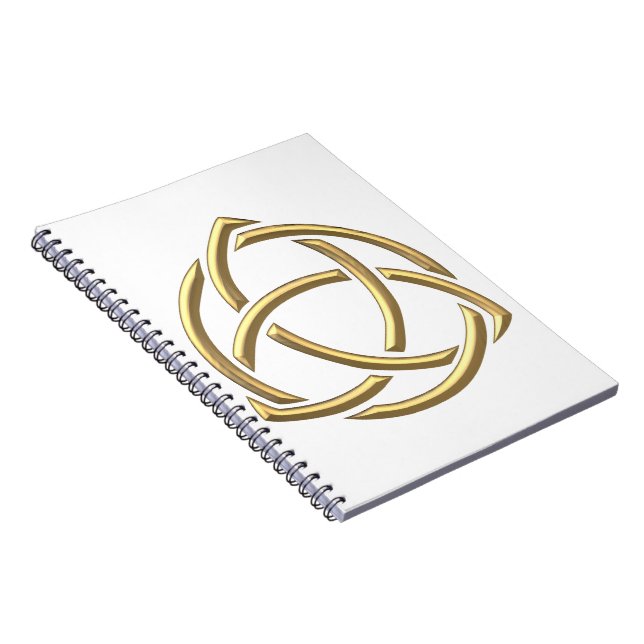 Golden "3-D" Holy Trinity Symbol 2 Notebook (Right Side)