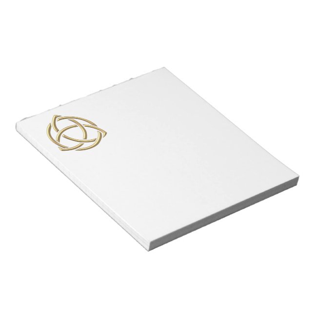 Golden "3-D" Holy Trinity Symbol 2 Notepad (Angled)